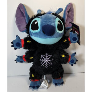 Disney Parks Stitch Experiment 626 Black Spider Halloween Plush Toy - New
